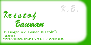 kristof bauman business card